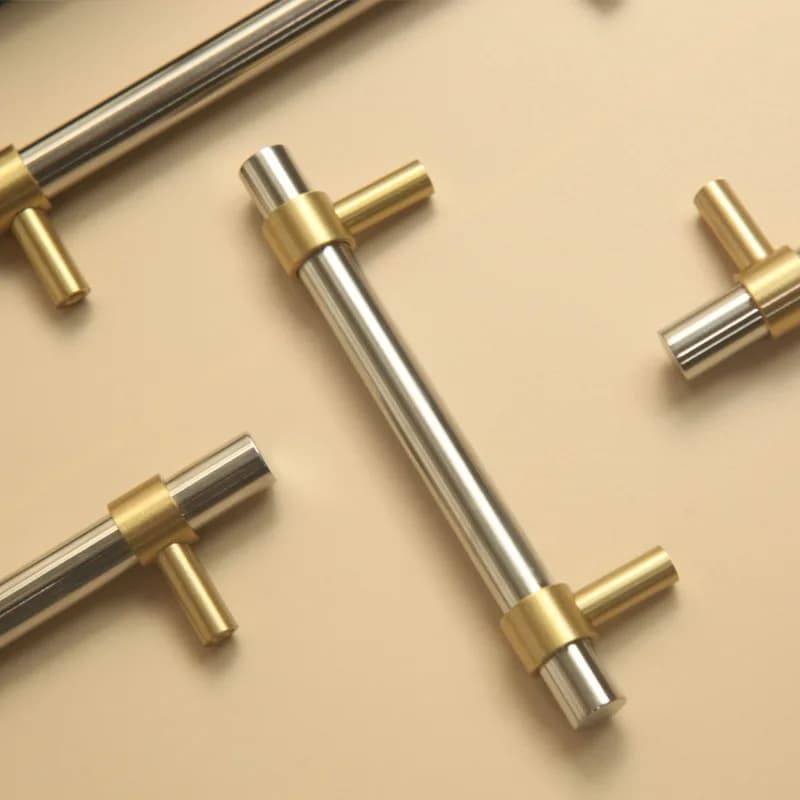 Maniglie per mobili in acciaio inossidabile Maniglia per barra per armadio in argento Maniglia per cassetto Maniglia per barra per mobili moderna e semplice