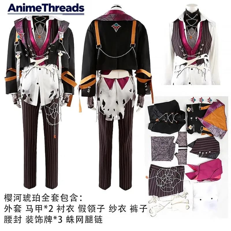 Costume Cosplay di Oukawa Kohaku da THREAD Game Ensemble Stars Helter-Spider CrazyB, Abbigliamento Anime per Feste di Halloween, Realizzato su Misura