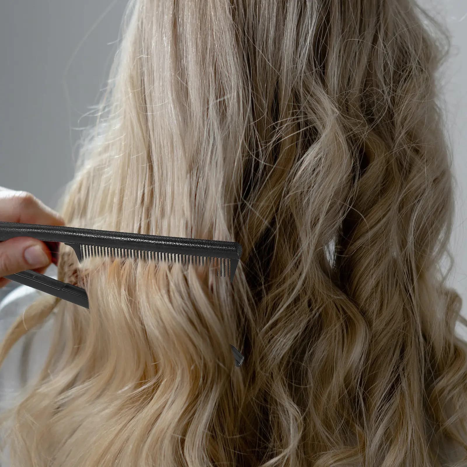 Set di 2 Pettini Professionali a V per Lisciare i Capelli, Resistenti al Calore, con Impugnatura Antiscivolo, Strumento di Styling per Ritocchi Istantanei