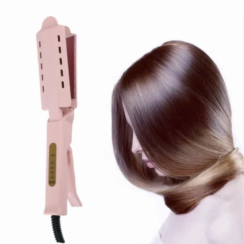 Rose Hair Plate with Four Level Temperature Adjustment, Ceramic and Tormalina, Ionica, with Larga Plate for Women