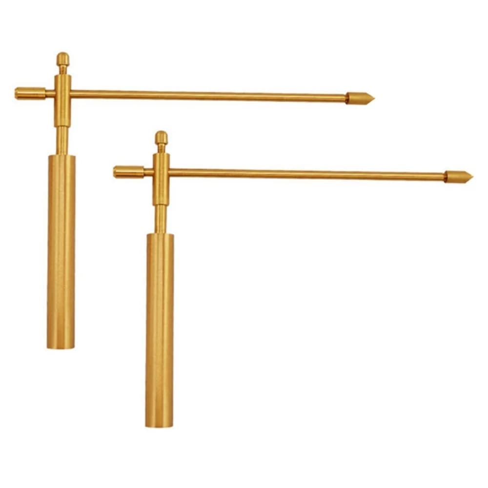 2 Pz/set Drago di Rame Che Cerca Aste Dowsing Energia Esterna Acqua Strega Rivelatore Regolabile Aste di Misurazione Strumenti Staccabili
