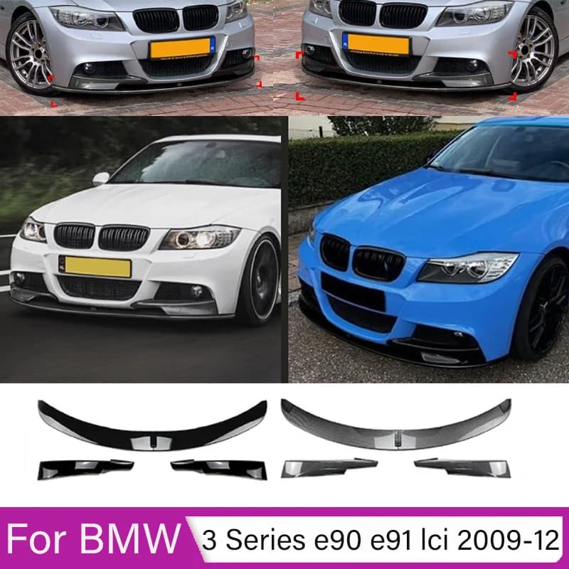 For BMW Series 3 E90 E91 2009-2012 Auto bumper Front Lip Lower Splitter Diffuser Body Kit Spoiler bumper Body Kit Kit Protective Parts