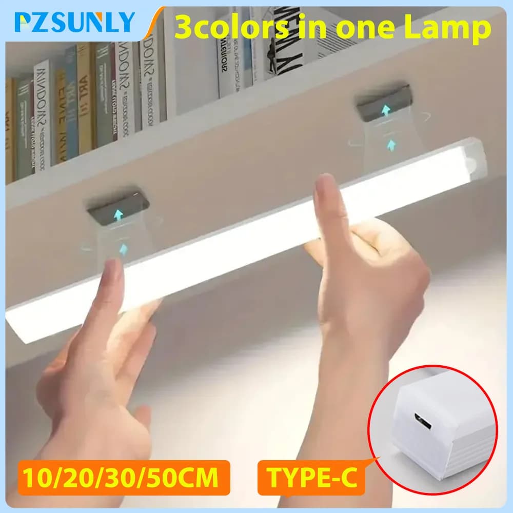 Light with LED Motion Sensor Wireless LED Night Light Type C Rechargeable Light for Wardrobe Wardrobe Lamp for Kitchen Stairs