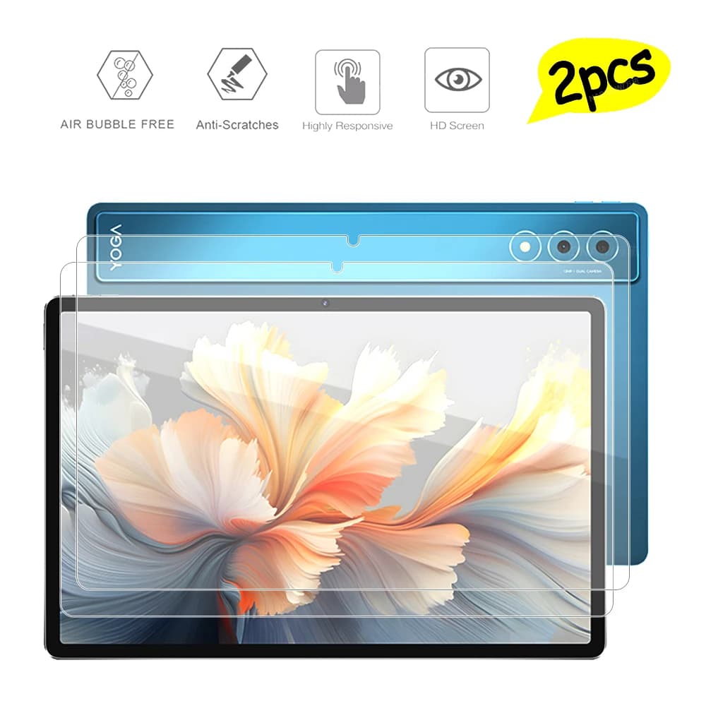 2 pezzi pellicola rigida antigraffio protezione schermo in vetro temperato HD per Lenovo YOGA Pad Pro 12.7 AI copertura protettiva senza bolle