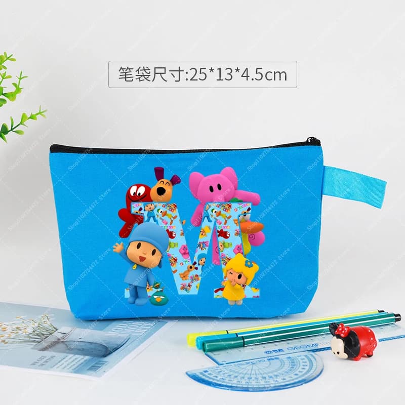 Children Cartoon Cute Pen Case Pocoyoed Anime Zip Pencil Bag Kids Kawaii Stationery Storage Pouch Casual Coin Purse Gifts 2026