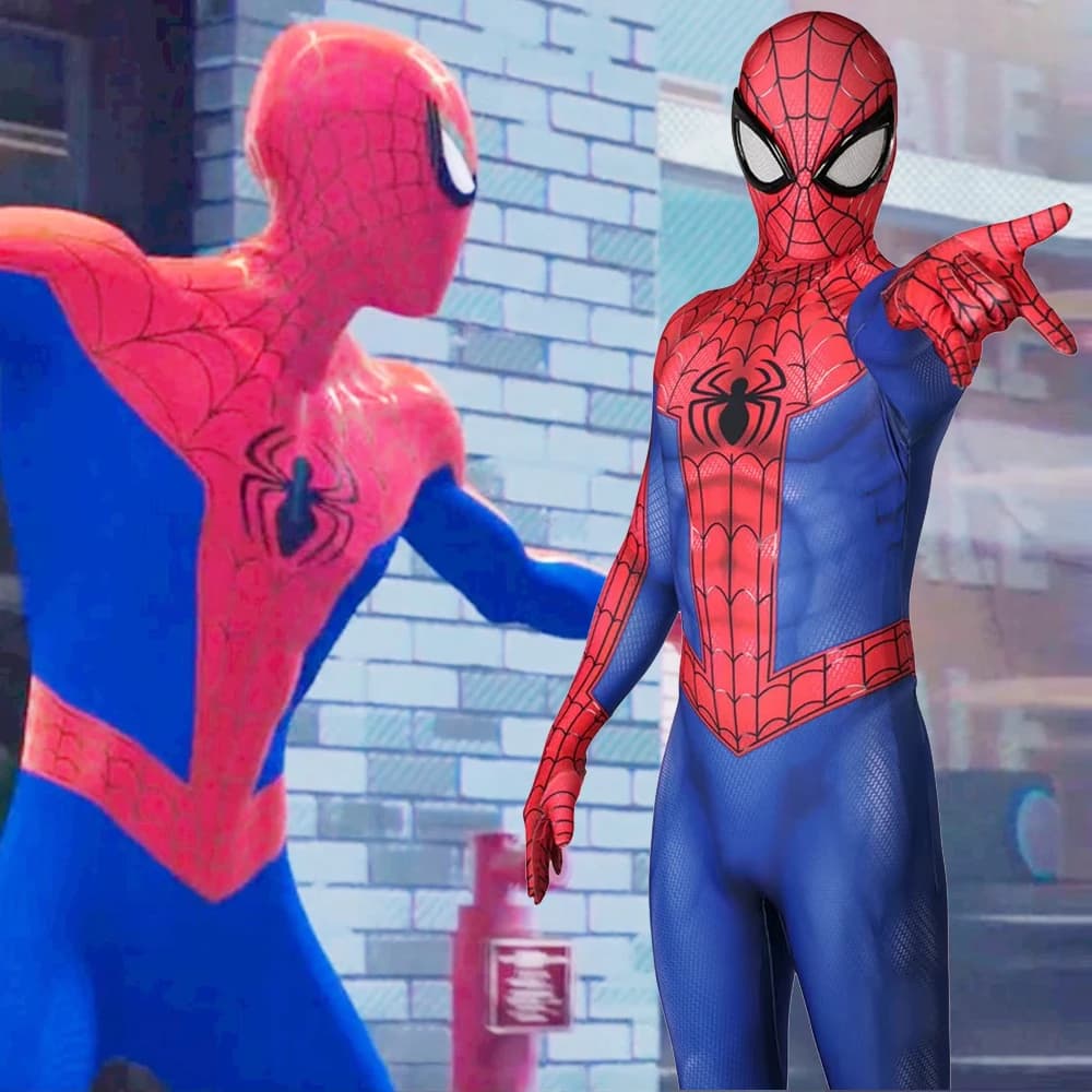 Costume Classico di Spiderman, Peter Parker, Stampato in 3D, in Spandex, Costume da Supereroe per Halloween, Tuta per Adulti e Ragazzi