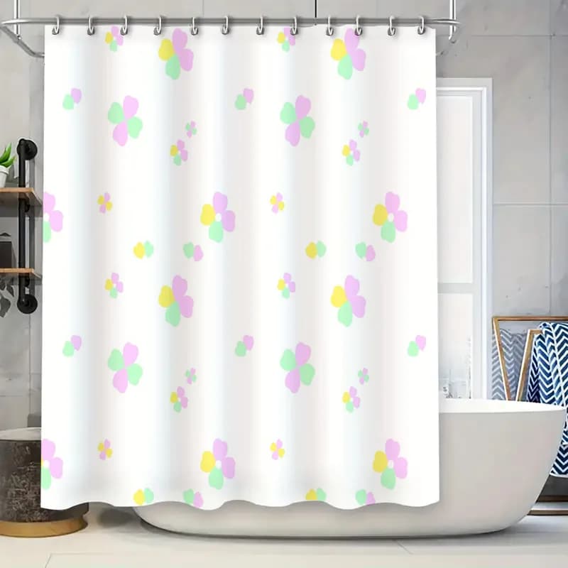 Tenda da doccia floreale modello botanico tessuto impermeabile arredamento per il bagno vintage fattoria rustico design naturale tessili per la casa