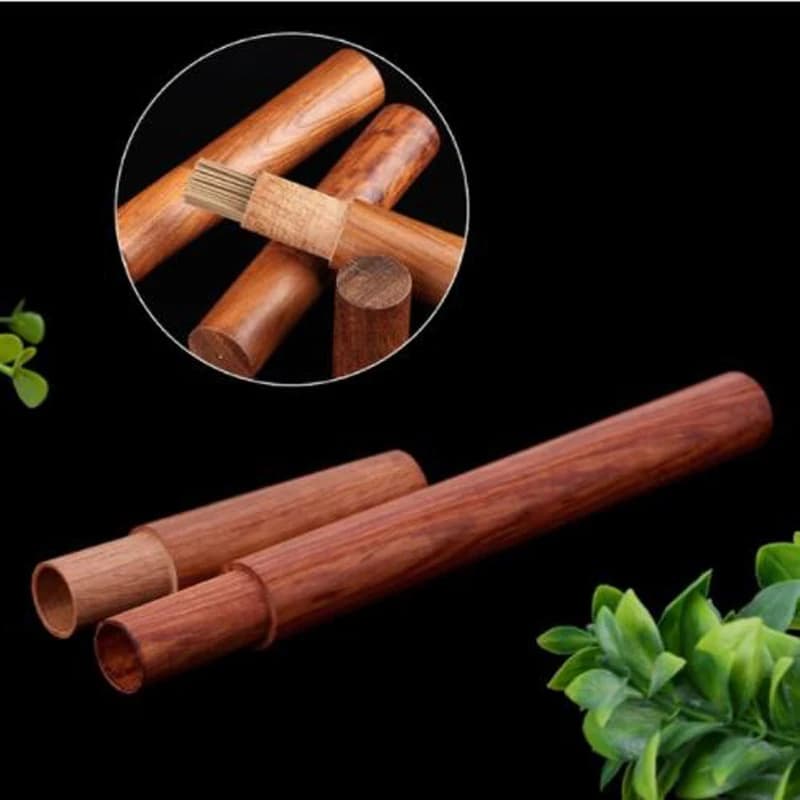 Porta tubo per bastoncini di incenso in legno naturale, fragranze domestiche per la salute del sonno, arredamento per la casa, custodia in palissandro, scatola di immagazzinaggio di incenso