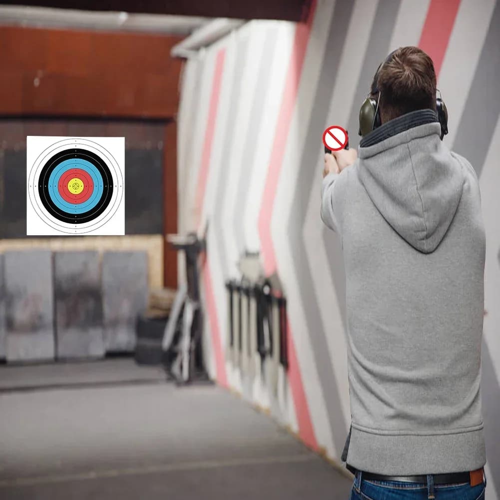 1D-10pcs Profession Archery Targets Paper Face Bow Arrow Gauge Shooting Target Paper Traditional Shooting Accessories