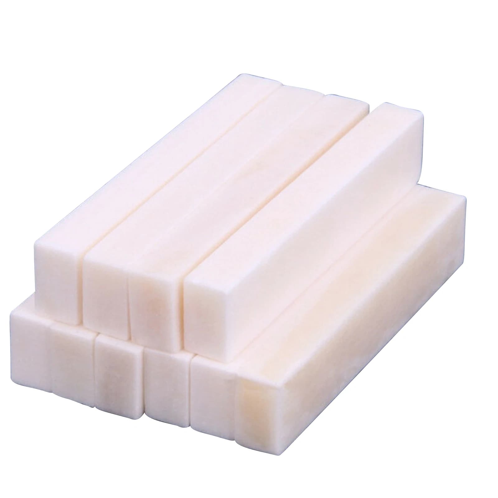 10 pezzi di sella per dadi in osso vuoto, dadi per ponte in osso di bufalo non scanalati, per chitarra acustica, banjo, ukulele, parti di ricambio