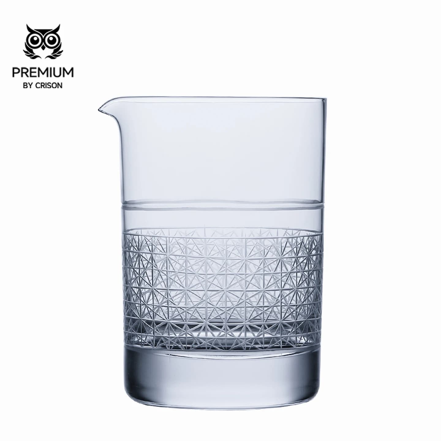 CRISON PMG01-3 Tazza per cocktail in vetro di cristallo intagliato a mano di fascia alta, strumento per shaker da bar