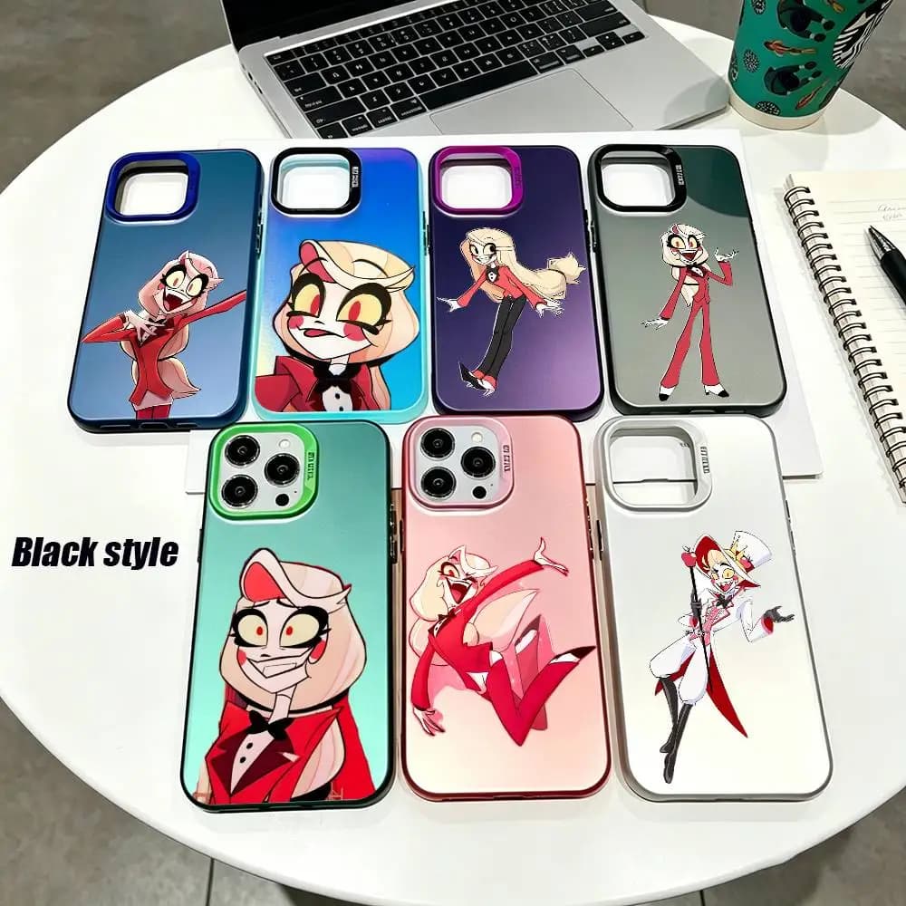 H-Hazbin Hotel-HH-Charlie Phone Case Color Black Case For iPhone 17,16,11,12,13,14,15 Plus,Pro Max,XS