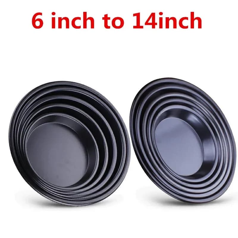 pizza tray pan Non Stick Hard Coating Microwave Crispers Kitchen Baking Black Tray Round Cake Baking Pans Bakeware Pizza Tools