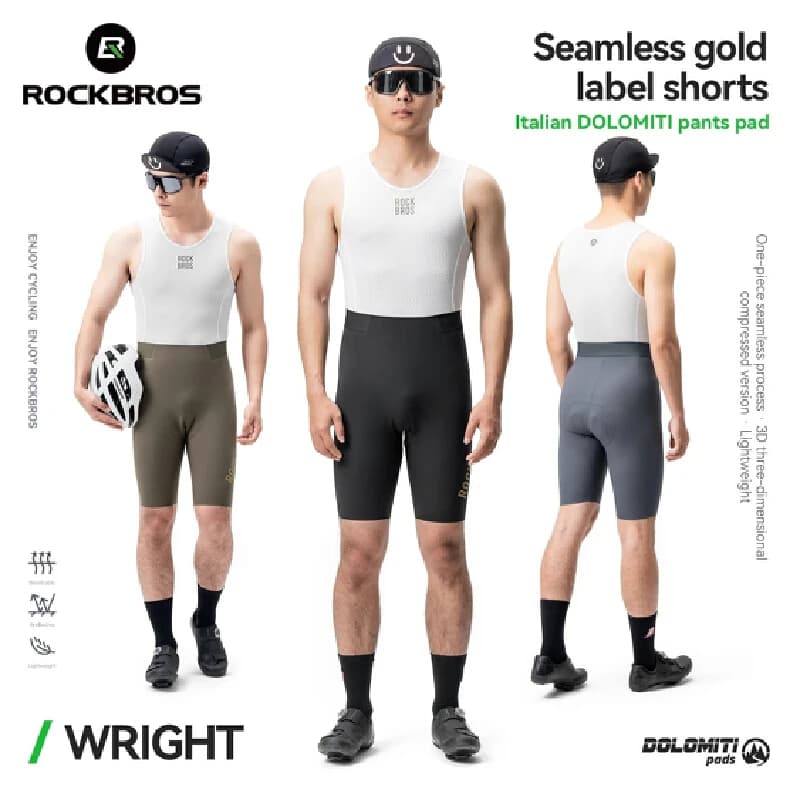 Rockbros X Gearhub Double Arrow Bicycle Shorts Breathable Seamless Padded Bike Suitable For Road Mountain Bike Sports Cycling