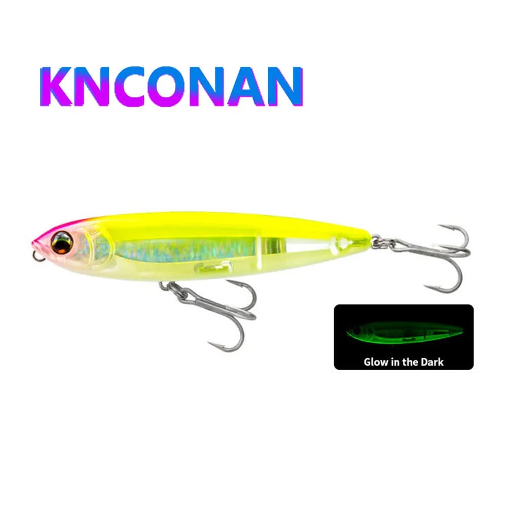 KNCONAN 100mm 17g Matita di superficie Esche da pesca Galleggiante Swimbait Camminata Cane Wobbler Esca dura artificiale TopWater per trota Spigola
