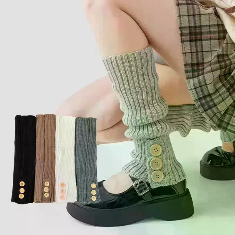 Y2k Scaldamuscoli invernali Soffici accessori gotici Lolita gotici Calzini lunghi lavorati a maglia Scaldamuscoli da donna Calzino da donna Legging gotico alla moda