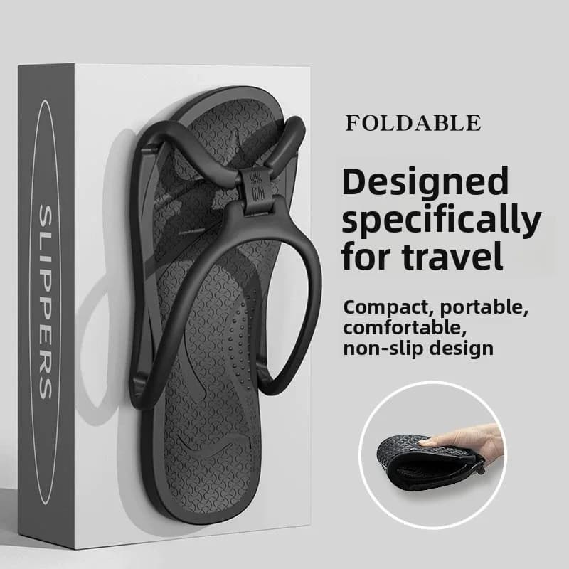 Pantofole da viaggio pieghevoli Infradito in EVA unisex Hotel Antiscivolo Bagno Interno Esterno Portatile Leggero Comodo
