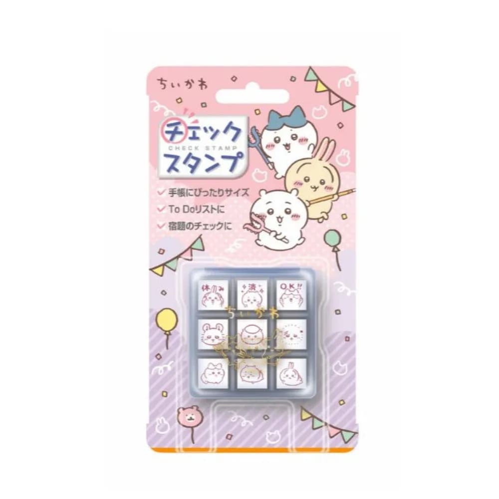 Chiikawa Wooden Stamps Set Mini Rubber Stamps Cute DIY Scrapbook Decorative Stamp Portable Stationery Supplies Students Girl