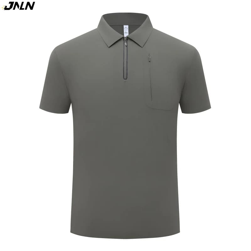 JNLN Hiking Lapel T-Shirt Men Women Camping Trekking Running Polo Shirt Lightweight Quick Dry Wireless Stitching Golf Wear