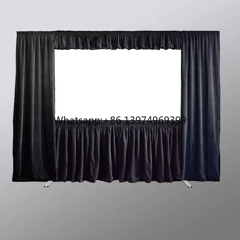 250 Inch Factory Price Portable Projector Screen Fast Fold Screen Outdoor Movie Screen with Drape Kits
