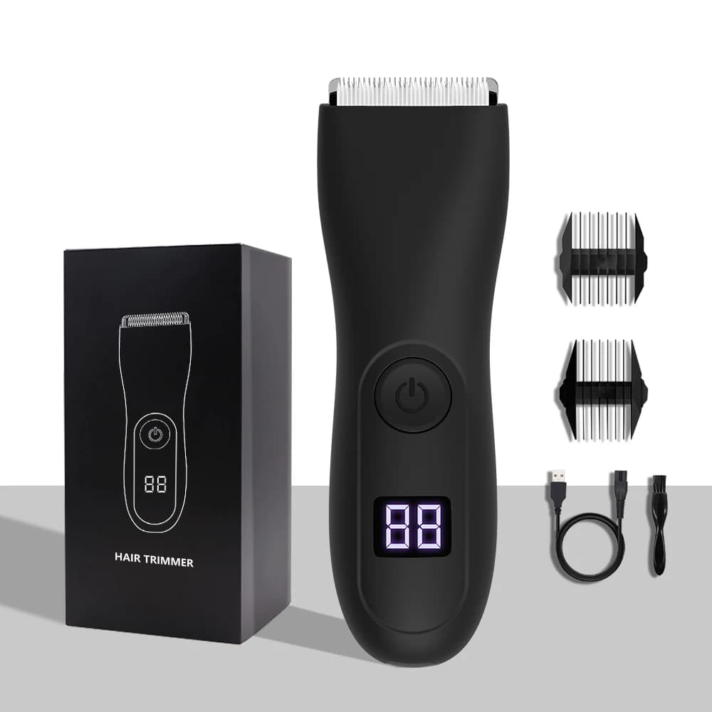Electric Razor for Men's Bodyweights, Waterproof, For Inguine/Sfere, Rechargeable, Complete Hair Removal Sink