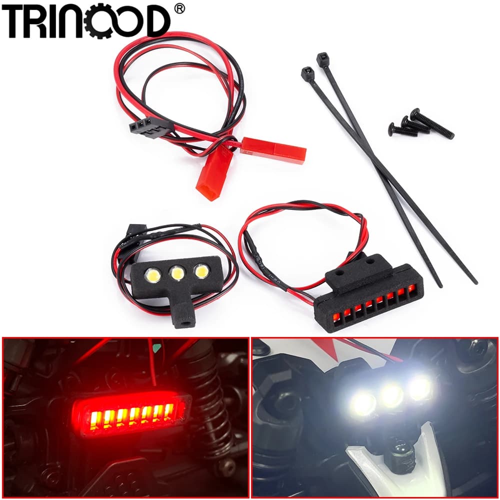 TRINOOD Set di luci anteriori e posteriori Faretti a LED Fanale posteriore per parti di buggy a piccola scala 1/18 A-RRMA Typhon Grom
