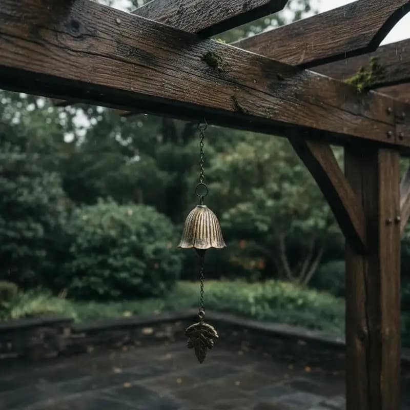 Creative Cast Iron Wind Chime Hanging Decoration Metal Retro Hanging Leaf Bell Balcony Outdoor Garden Hanging Decoration