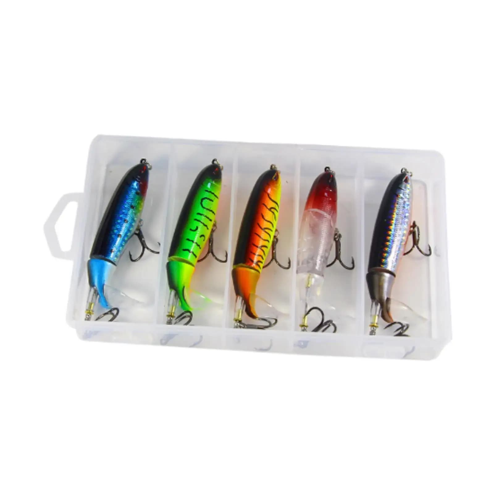 5 rigid baits with equipment box, 10 cm rigid equipment, salt water, fresh water