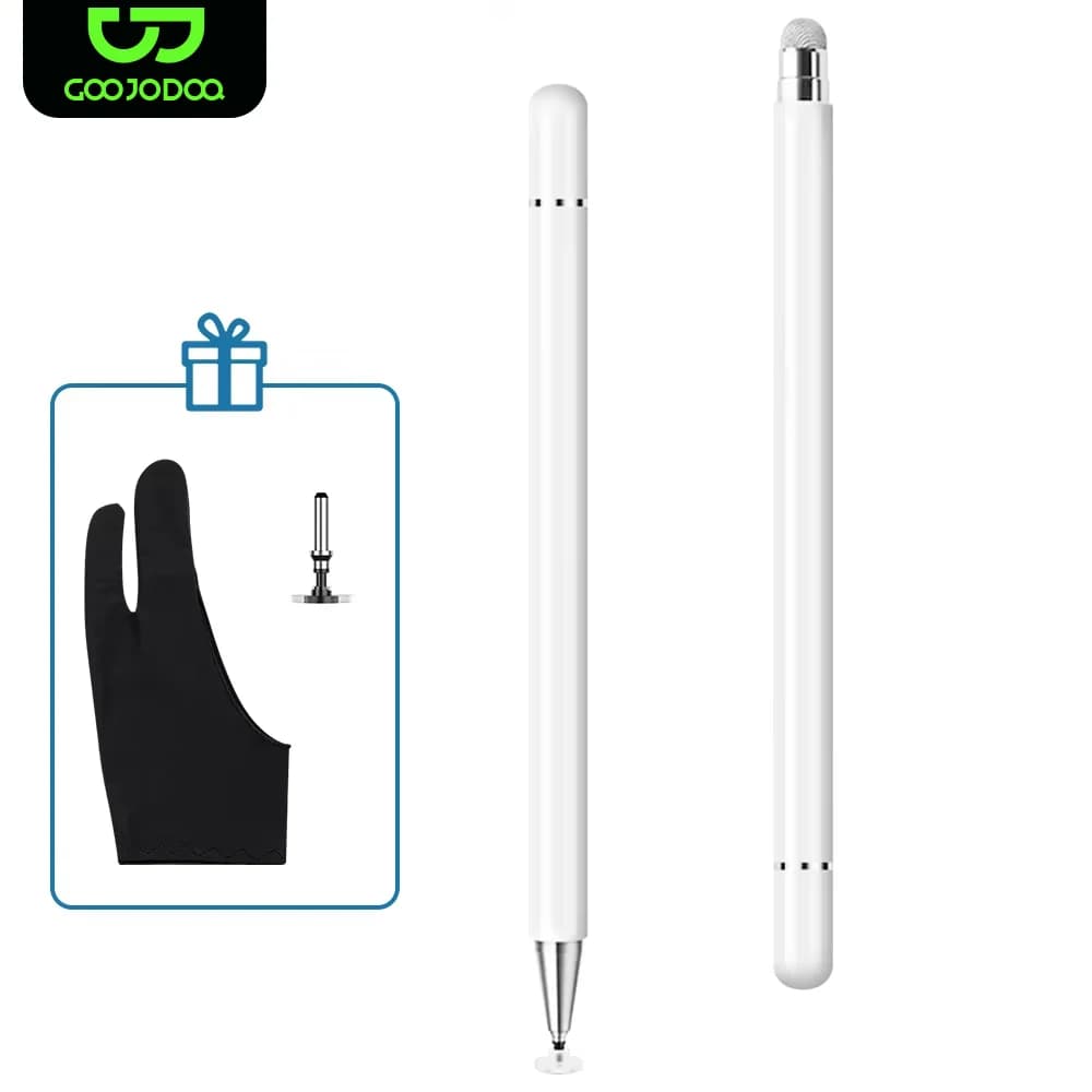 GOOJODOQ Penna stilo universale 2 in 1 in alluminio che assorbe automaticamente la penna per tablet iPad Xiaomi Samsung Touch Pen Stilo per telefono