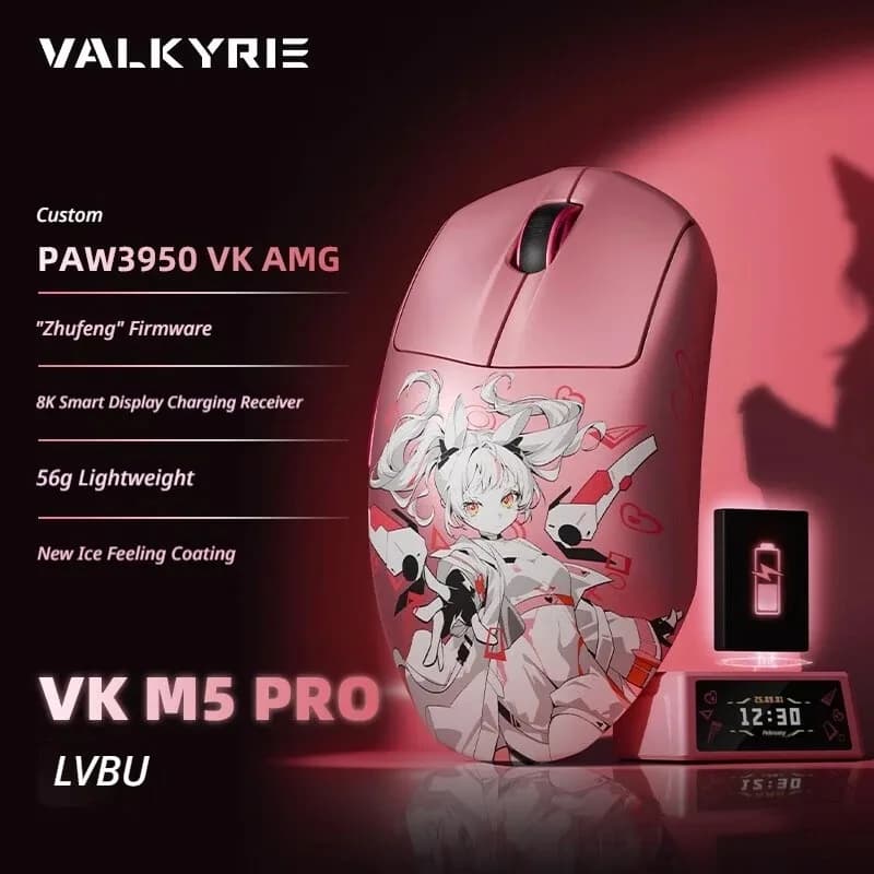 VALKYRIE VK M5 PRO Wireless Mouse Tri-Mode 8K Low Latency Gaming Mouse Ergonomic Lightweight Desktop Laptop Esports Gamer Mice