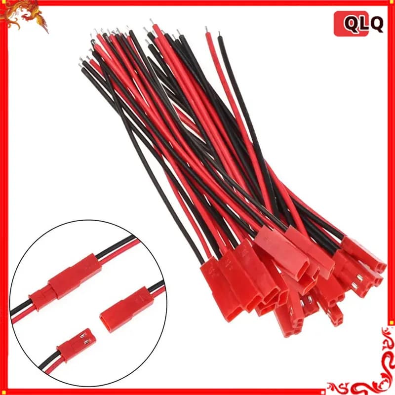 5/10/20 Pairs 10/15/20cm Male Female Connector Jst Plug Cable For Rc Bec Battery Helicopter Diy Fpv Drone Quadcopter