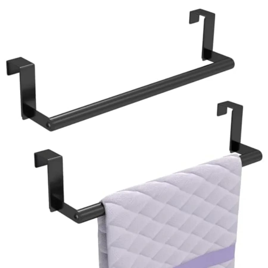 Over the Door Towel Rack, Kitchen Towel Holder Over Cabinet Door Towel Bar Stainless Steel for Cupboard for Kitchen Dish Towel
