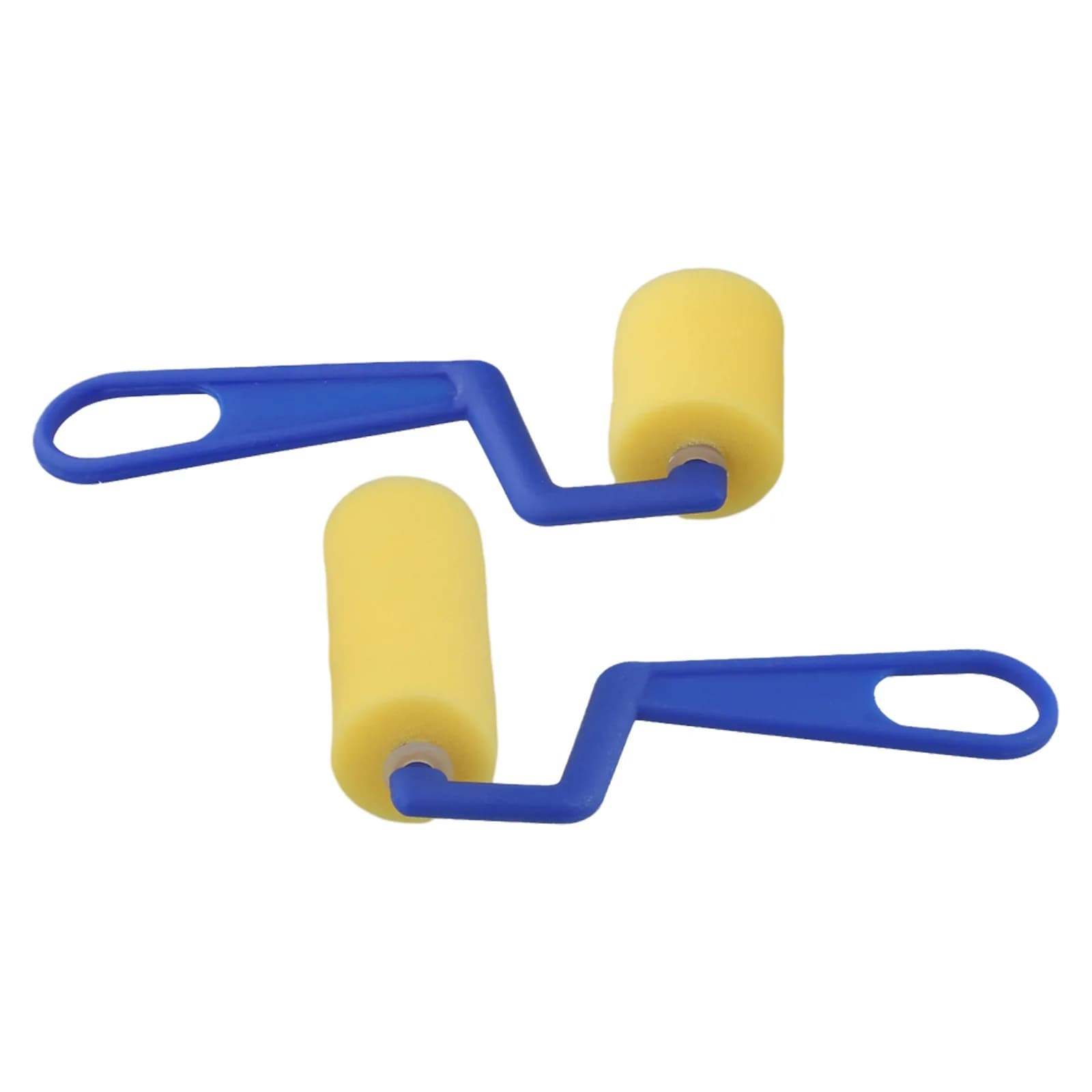 2 Rulli per Pittura Murale Gialli, Spugna Portatile con Manico per Pittura Fai-da-Te