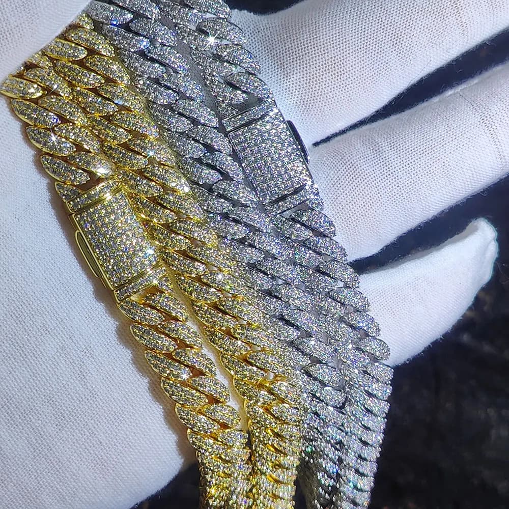 ICEOMG 10MM Iced Out Chain Luxury 5A CZ Miami Cuban Necklace Hip Hop Rapper Cuban Link Bracelet Gift Dropshipping