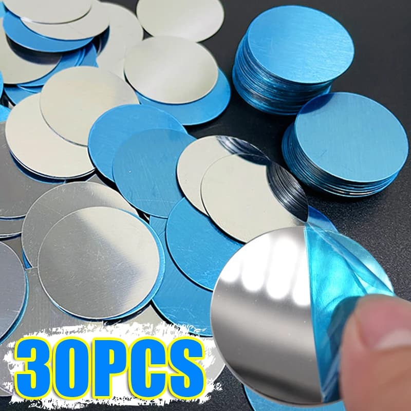 30/1 pcs Magnetic Wire Plate Iron Plate Phone Holder for Car Stickers Magnet Tablet Desk Phone Support for Cars Round Support for iPhone