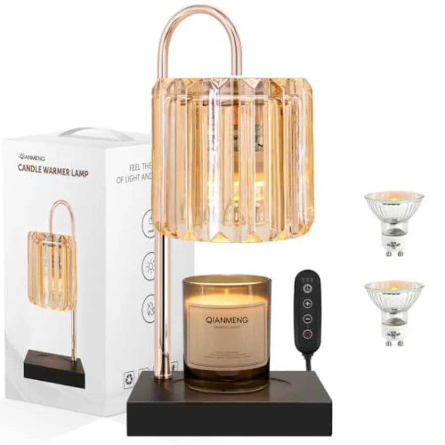 Lampada Scaldacera per Candele, Scaldacera Regolabile con Timer, Regali di Compleanno per Mamma, Donne, Amiche, Lampada Scaldacera per Barattoli