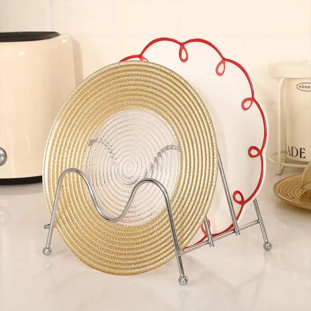 Durable Multi-Layer Pot Lid Organizer Space-Saving Vertical Cutting Board Storage Rack Kitchen Countertop Organizer Kitchen