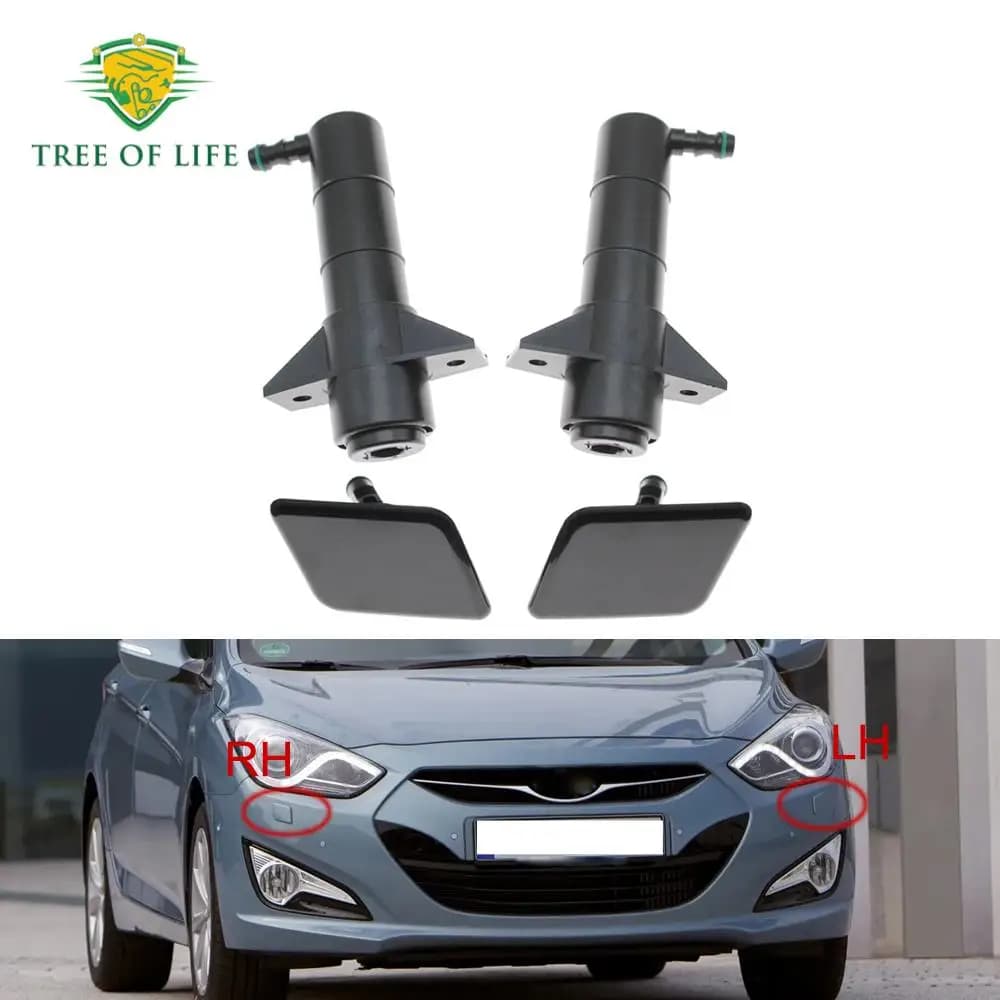 Anteriore Destra e Sinistra Faro Ugello Lavafari Pulizia Spray Pompa Attuatore Per Hyundai i40 2011 2012 2013 2014 98671-3V000