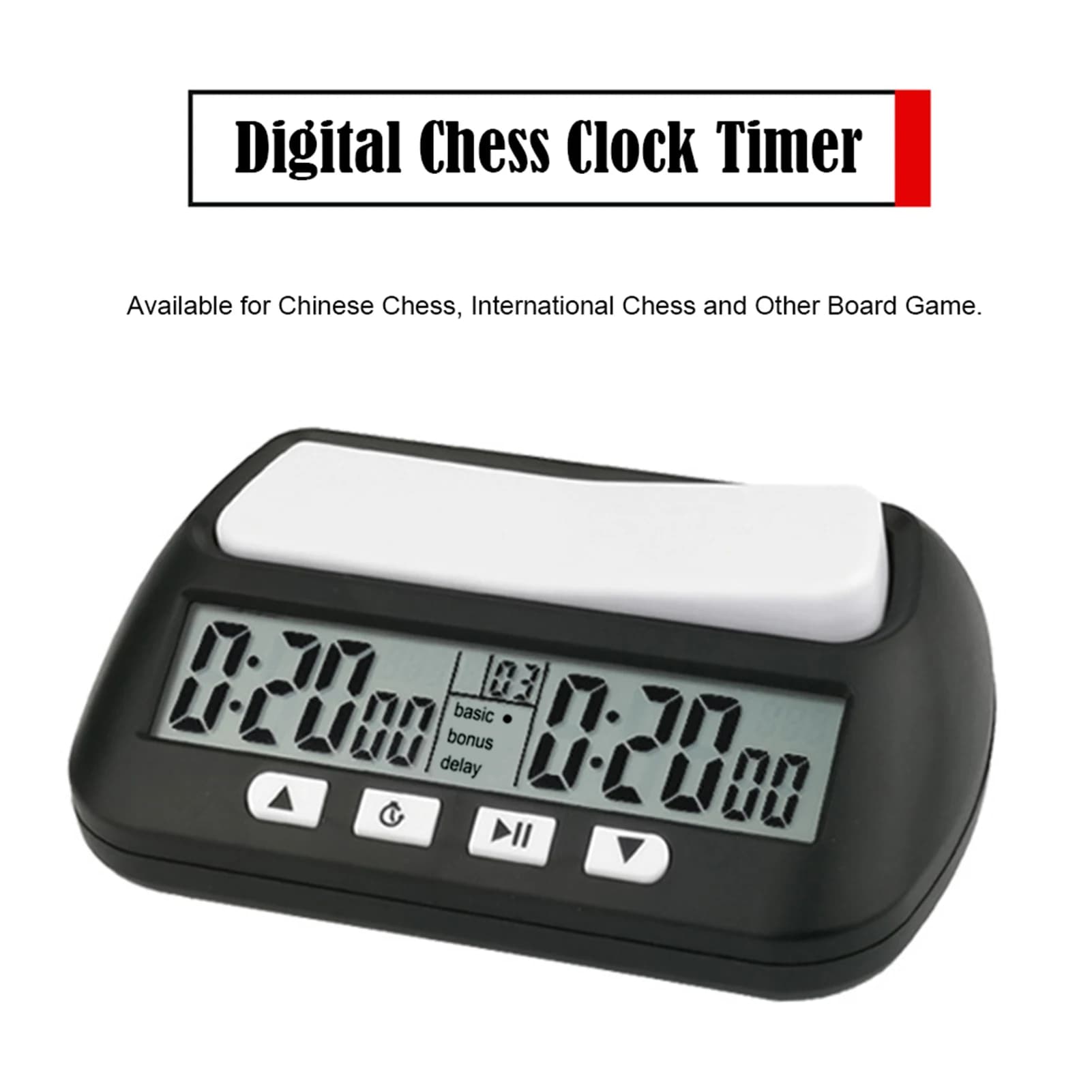 Timer per Scacchi Lixada 3-in-1 Multifunzione Portatile Professionale, Orologio Digitale per Scacchi, Timer per Giochi