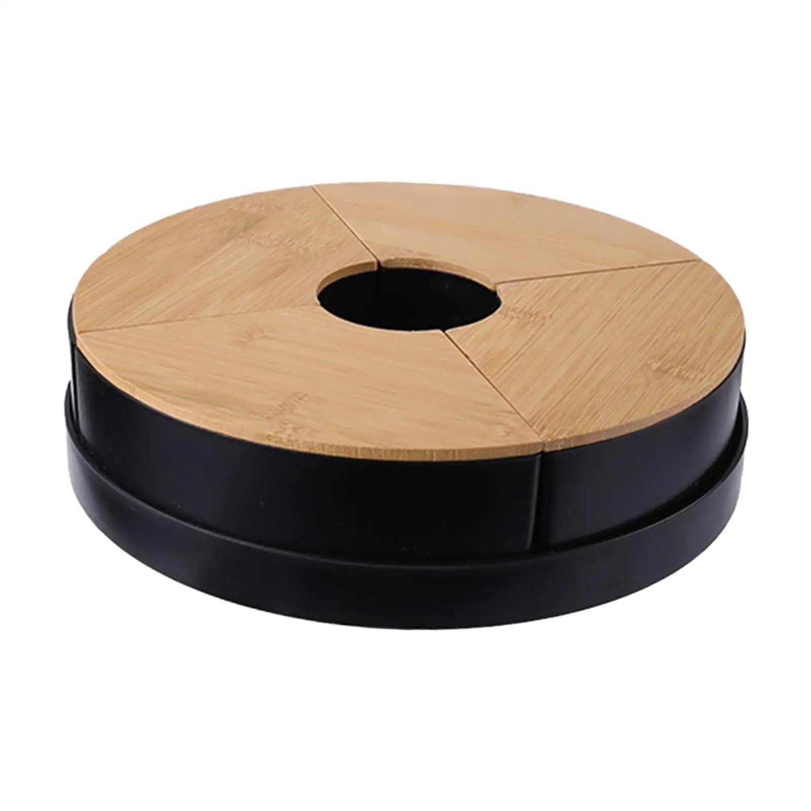 Vassoio Diviso con Coperchio, Contenitore per Alimenti Antipolvere a 4 Scomparti, Vassoio per Frutta Secca, Noci, Snack, Biscotti, Dessert