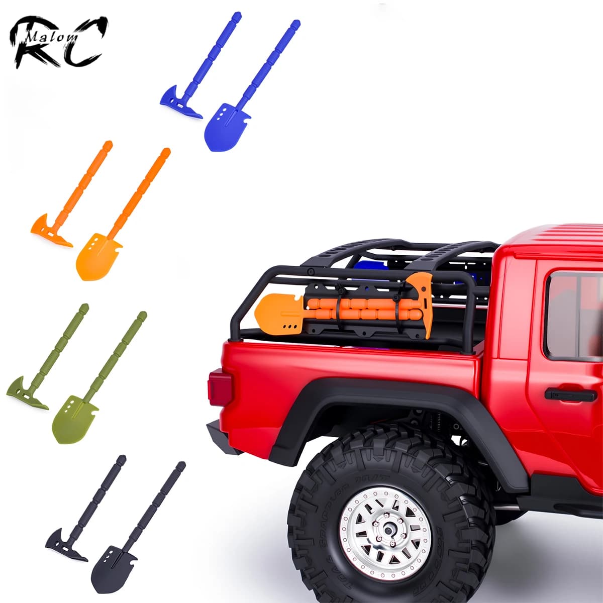 Set pala e picchetto in nylon - Parti decorative simulate per aggiornamento 1/10 RC Crawler TRX4 TRX6 SCX10 90046 D90 TRX4M