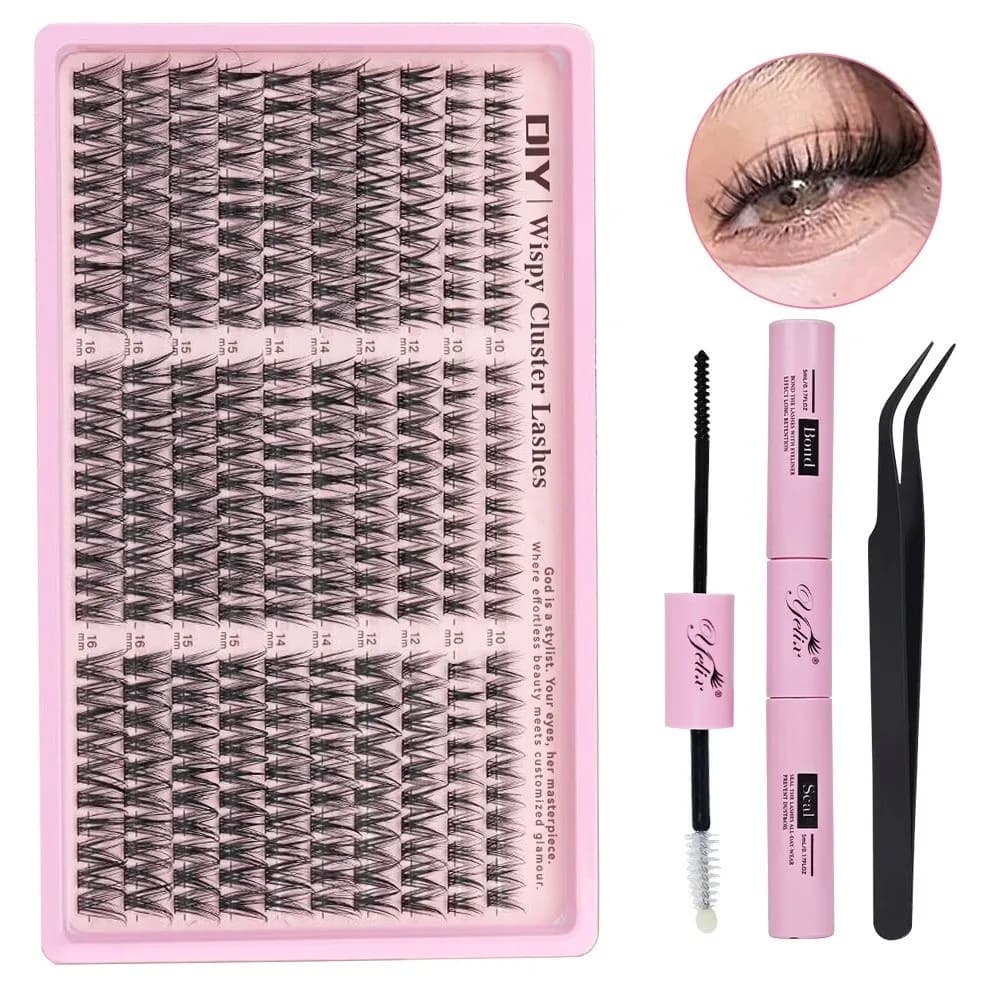 Nuove Ciglia Finte Lunghe 10-16mm, 30D/40D/50D/60D, Ciuffi Voluminosi, Effetto Naturale, Stile Wispy, Ciglia Fai da Te, Trucco Occhi