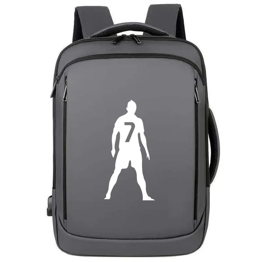 Zaino USB per laptop Borsa da scuola Calcio Superstars CR7 Stampato Ragazzo Ragazza Zaino Zaino Uomo Donna Zaino per il tempo libero Porta USB