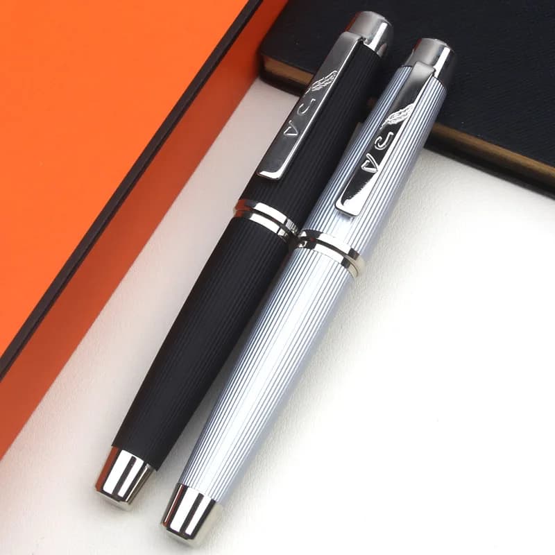 JD #149 Luxury Special Collection Silver Big Black Fountain Pen Nib Business Practicing Calligraphy Ink Absorption Writing