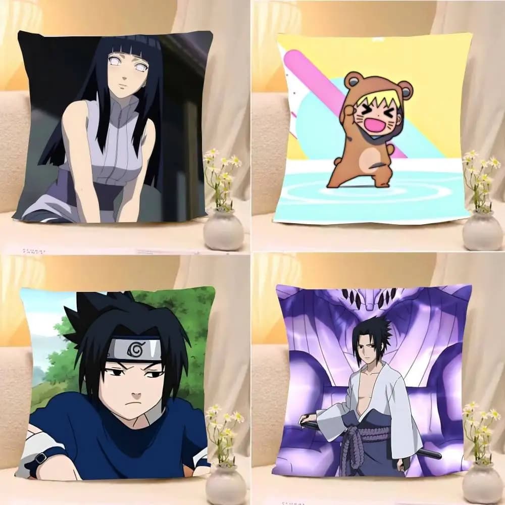 Anime-N-Naruto-Uchiha Itachi-S Cool Copricuscini con motivo decorativo adatti per divano, camera da letto, auto