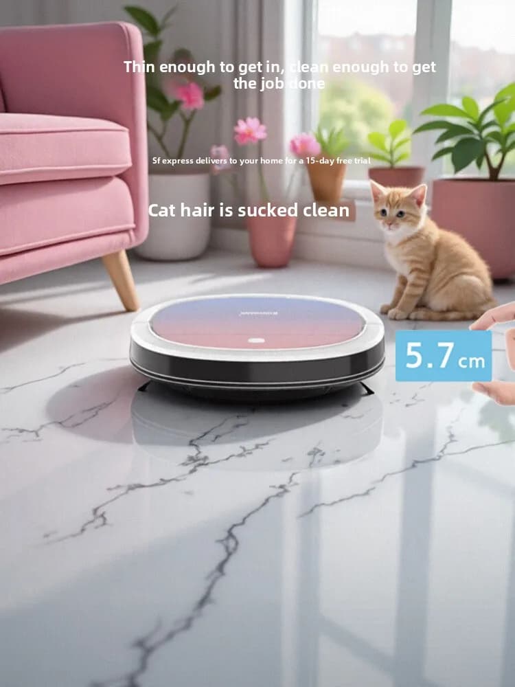 Ultra-thin Smart Robot Vacuum Cleaner Household 2-in-1 Sweeping and Mopping All-in-one Automatic Floor Cleaning Robot