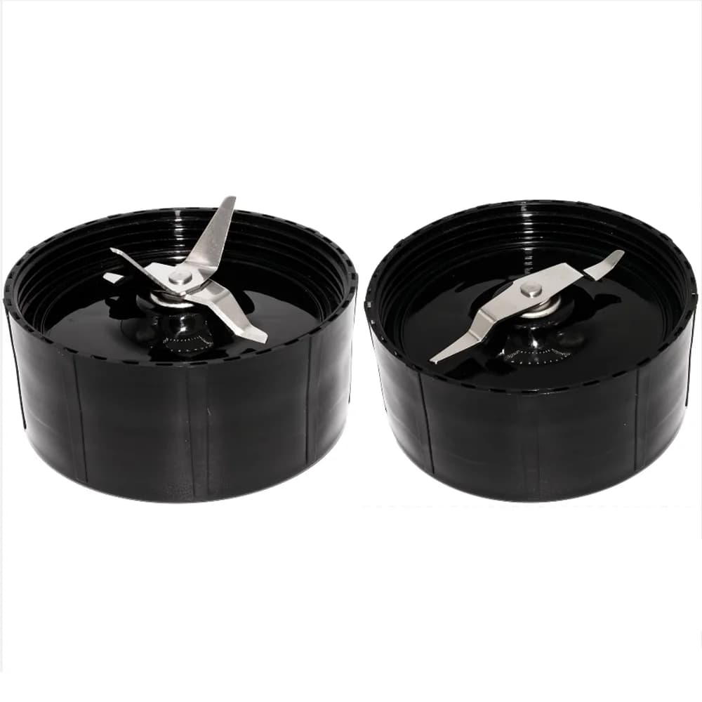 Confezione da 2 lame incrociate e piatte di ricambio compatibili con frullatori Magic Bullet 250W MB1001 (1 lama a croce + 1 lama piatta)