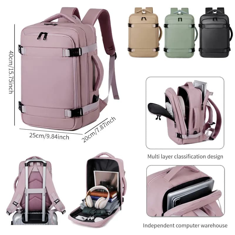 Zaino per laptop da 15,6 pollici da uomo, zaino da viaggio, zaino scolastico da uomo, borsa da viaggio da uomo