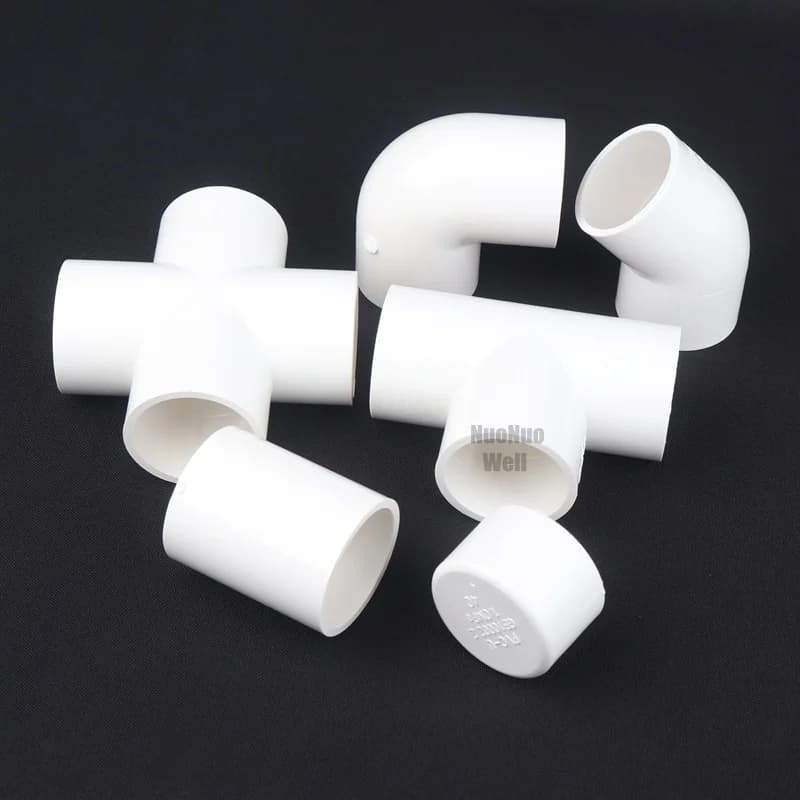 5 pz/lotto 40mm Bianco PVC Comune Casa Giardino Irrigazione Connettore Comune di Alimentazione Acqua Trattamento Acqua Industriale Giunti Per Tubi
