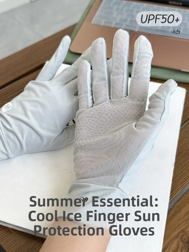 Lagur Summer UV Protection Sunscreen Gloves Touch Screen Compatible Driving Outdoor Cycling Women's Fingerless Gloves